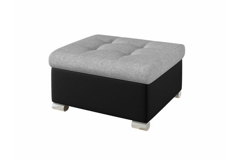Trefor Fotpall 68 cm - Svart/Grå - Møbler - Stoler & lenestoler - Krakk - Fotskammel