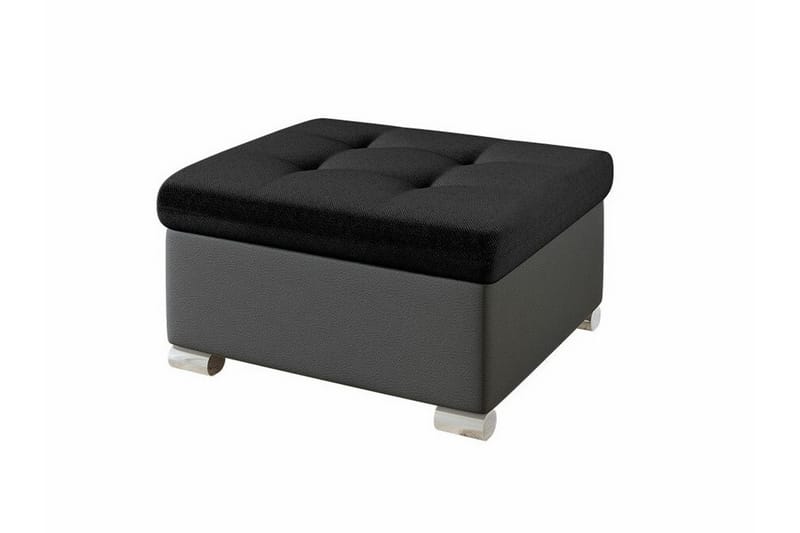 Trefor Fotpall 68 cm - Svart/Grå - Møbler - Stoler & lenestoler - Krakk - Fotskammel