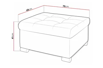Trefor Fotpall 68 cm - Møbler - Stoler & lenestoler - Krakk - Fotskammel