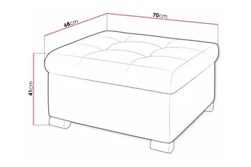 Trefor Fotpall 68 cm - Møbler - Stoler & lenestoler - Krakk - Fotskammel
