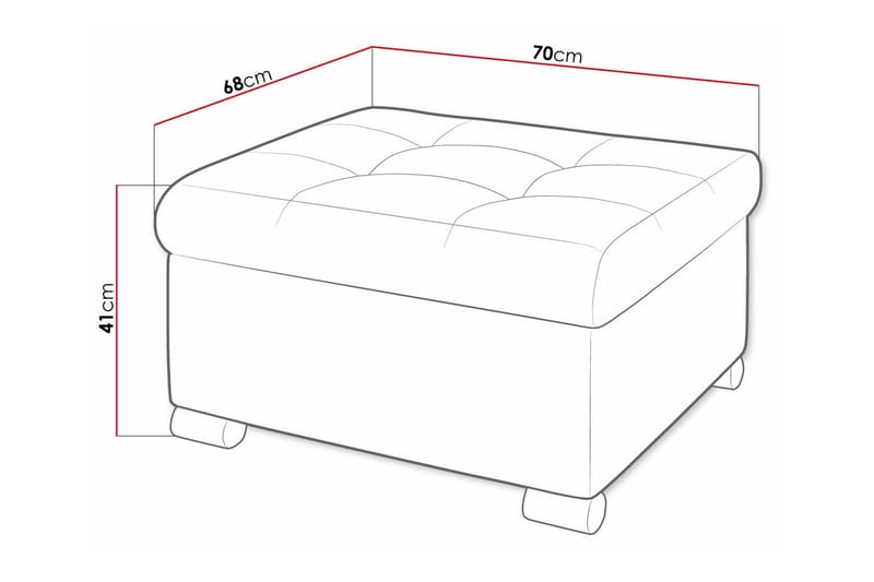 Trefor Fotpall 68 cm - Møbler - Stoler & lenestoler - Krakk - Fotskammel