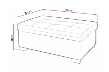 Trefor Fotpall 70 cm - Blå - Møbler - Stoler & lenestoler - Krakk - Fotskammel