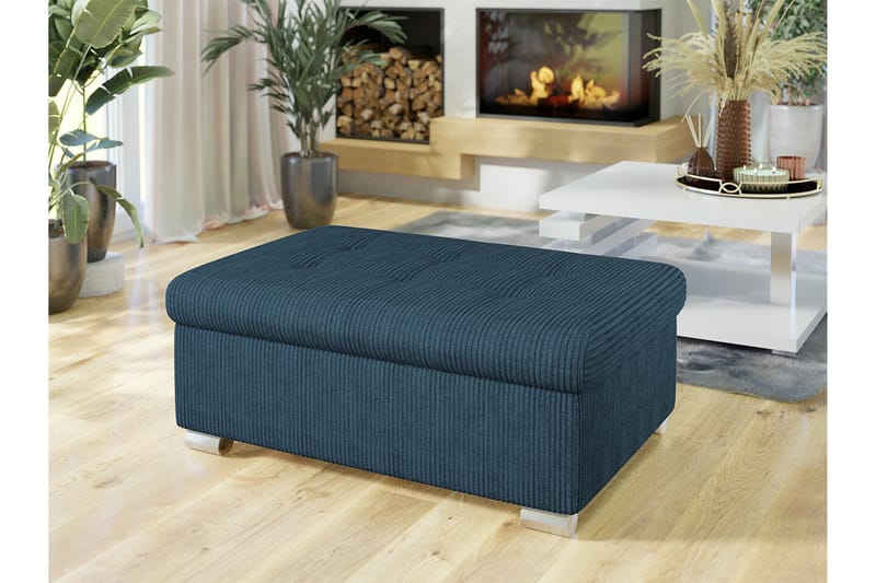 Trefor Fotpall 70 cm - Blå - Møbler - Stoler & lenestoler - Krakk - Fotskammel