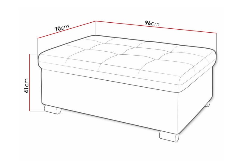 Trefor Fotpall 70 cm - Blå - Møbler - Stoler & lenestoler - Krakk - Fotskammel