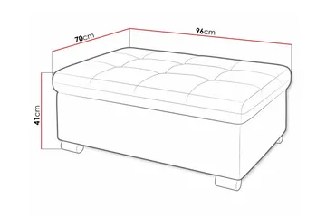 Trefor Fotpall 70 cm - Cream - Møbler - Stoler & lenestoler - Krakk - Fotskammel