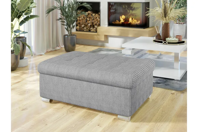 Trefor Fotpall 70 cm - Grå - Møbler - Stoler & lenestoler - Krakk - Fotskammel