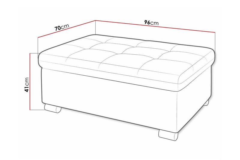 Trefor Fotpall 70 cm - Grøn - Møbler - Stoler & lenestoler - Krakk - Fotskammel