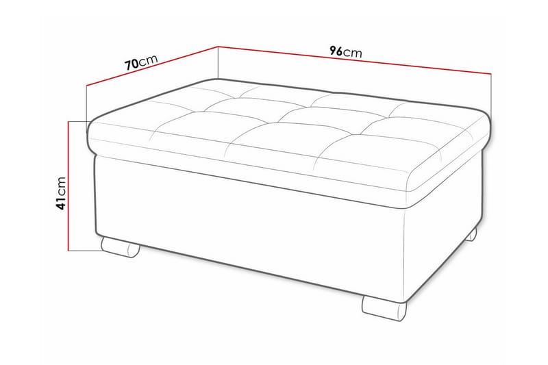 Trefor Fotpall 70 cm - Grøn - Møbler - Stoler & lenestoler - Krakk - Fotskammel