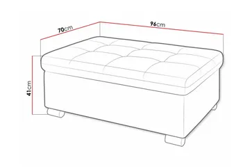 Trefor Fotpall 70 cm Ljusgrå - Møbler - Stoler & lenestoler - Krakk - Fotskammel