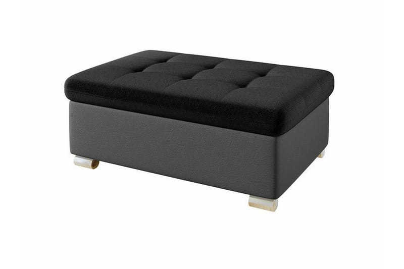 Trefor Fotpall 70 cm - Svart/Grå - Møbler - Stoler & lenestoler - Krakk - Fotskammel