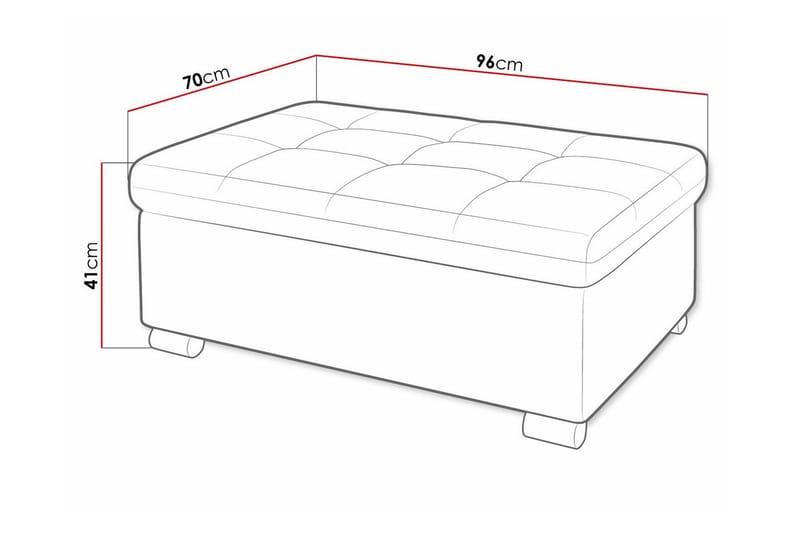 Trefor Fotpall 70 cm - Møbler - Stoler & lenestoler - Krakk - Fotskammel