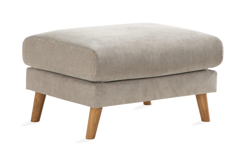 Trend Lyx Fotskammel - Beige/Eik - Møbler - Stoler & lenestoler - Krakk - Fotskammel
