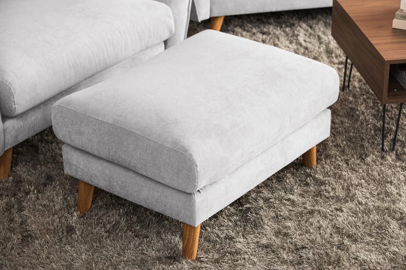 Trend Lyx Fotskammel - Lysegrå - Møbler - Stoler & lenestoler - Krakk - Fotskammel