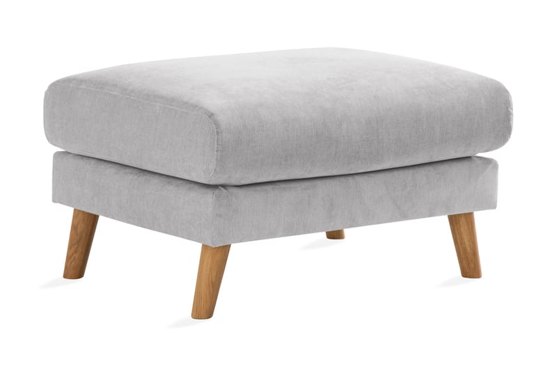 Trend Lyx Fotskammel - Lysegrå/Eik - Møbler - Stoler & lenestoler - Krakk - Fotskammel