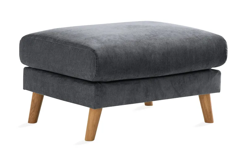 Trend Lyx Fotskammel - Mørkegrå/Eik - Møbler - Stoler & lenestoler - Krakk - Fotskammel
