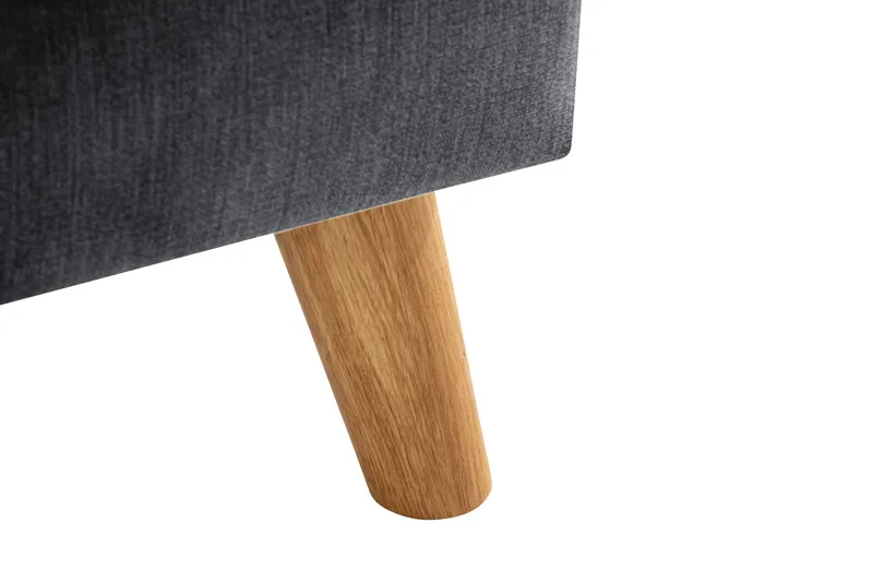 Trend Lyx Fotskammel - Mørkegrå/Eik - Møbler - Stoler & lenestoler - Krakk - Fotskammel