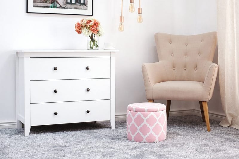 Tunica Fotskammel 35 / 30 cm - Rosa - Møbler - Stoler & lenestoler - Krakk - Fotskammel