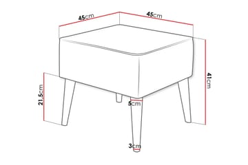 Gabi Fotskammel 45 cm - Grønn - Møbler - Stoler & lenestoler - Krakk - Fotskammel