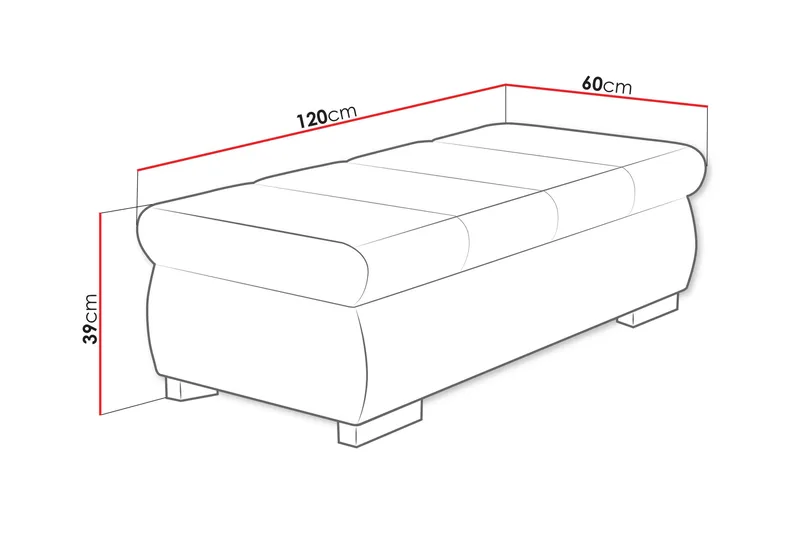 Gamal Fotpall 60 cm - Beige - Møbler - Stoler & lenestoler - Krakk - Fotskammel