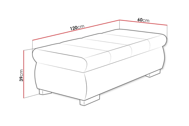 Gamal Fotpall 60 cm - Grå - Møbler - Stoler & lenestoler - Krakk - Fotskammel