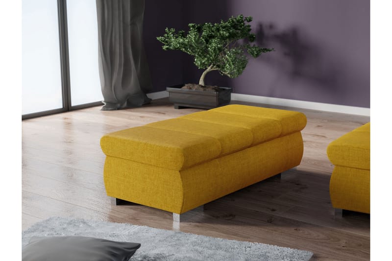 Gamal Fotpall 60 cm - Gul - Møbler - Stoler & lenestoler - Krakk - Fotskammel