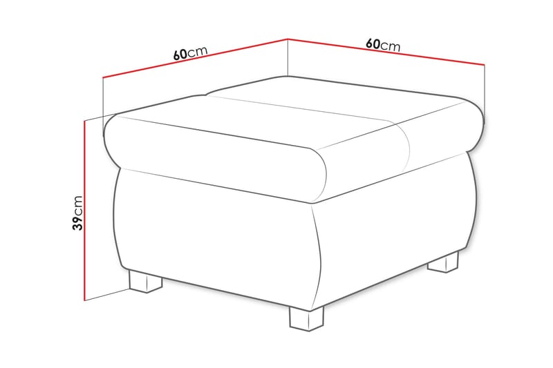 Gamal Fotpall 60 cm - Gul - Møbler - Stoler & lenestoler - Krakk - Fotskammel