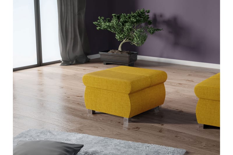 Gamal Fotpall 60 cm - Gul - Møbler - Stoler & lenestoler - Krakk - Fotskammel