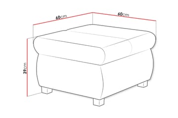 Gamal Fotpall 60 cm - Rosa - Møbler - Stoler & lenestoler - Krakk - Fotskammel