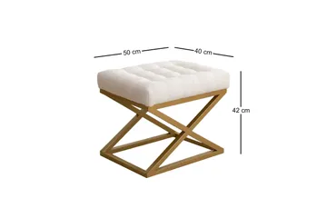 Garyn Sittepuff 40 cm - Krem - Møbler - Stoler & lenestoler - Krakk - Puff