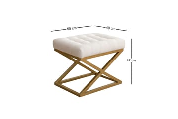 Garyn Sittepuff 40 cm - Krem - Møbler - Stoler & lenestoler - Krakk - Puff