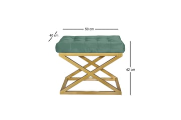 Gillie Sittepuff 40 cm - Gull/Grønn - Møbler - Stoler & lenestoler - Krakk - Puff