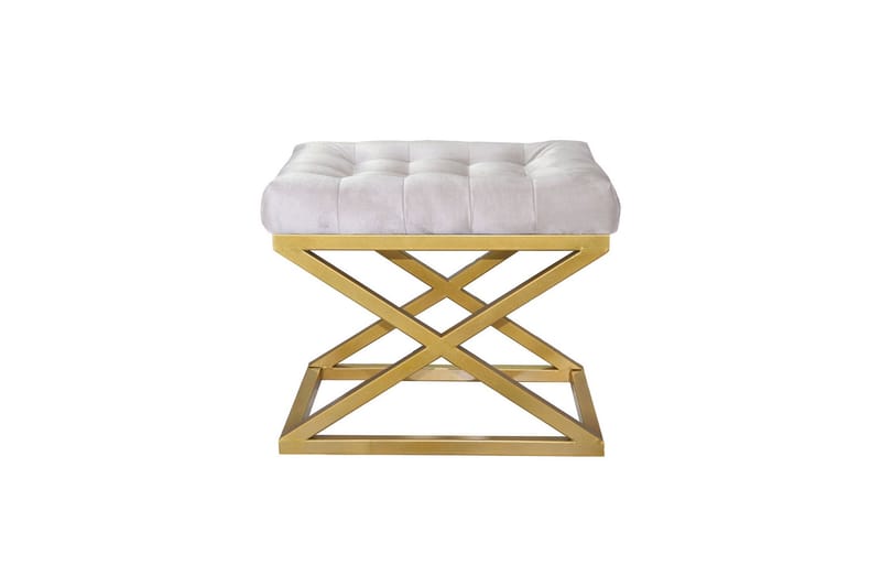 Gillie Sittepuff 40 cm - Gull/Hvit - Møbler - Stoler & lenestoler - Krakk - Puff