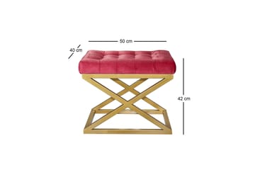 Gillie Sittepuff 40 cm - Gull/Rød - Møbler - Stoler & lenestoler - Krakk - Puff