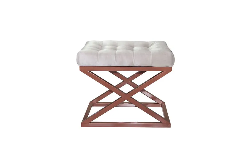 Gillie Sittepuff 40 cm, Kobber/Hvit