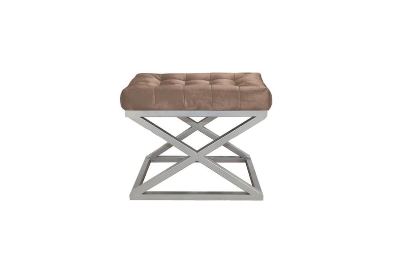 Gillie Sittepuff 40 cm - Sølv/Brun - Møbler - Stoler & lenestoler - Krakk - Puff