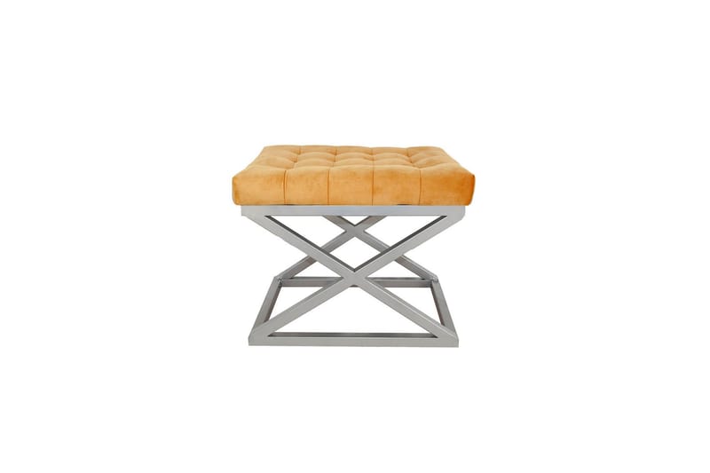 Gillie Sittepuff 40 cm, Sølv/Oransje