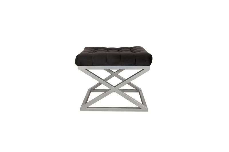 Gillie Sittepuff 40 cm - Sølv/Svart - Møbler - Stoler & lenestoler - Krakk - Puff