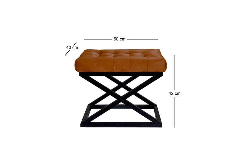 Gillie Sittepuff 40 cm - Svart/Brun - Møbler - Stoler & lenestoler - Krakk - Puff