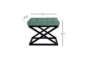 Gillie Sittepuff 40 cm - Svart/Grønn - Møbler - Stoler & lenestoler - Krakk - Puff