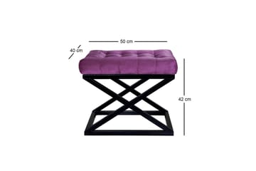 Gillie Sittepuff 40 cm - Svart/Lilla - Møbler - Stoler & lenestoler - Krakk - Puff