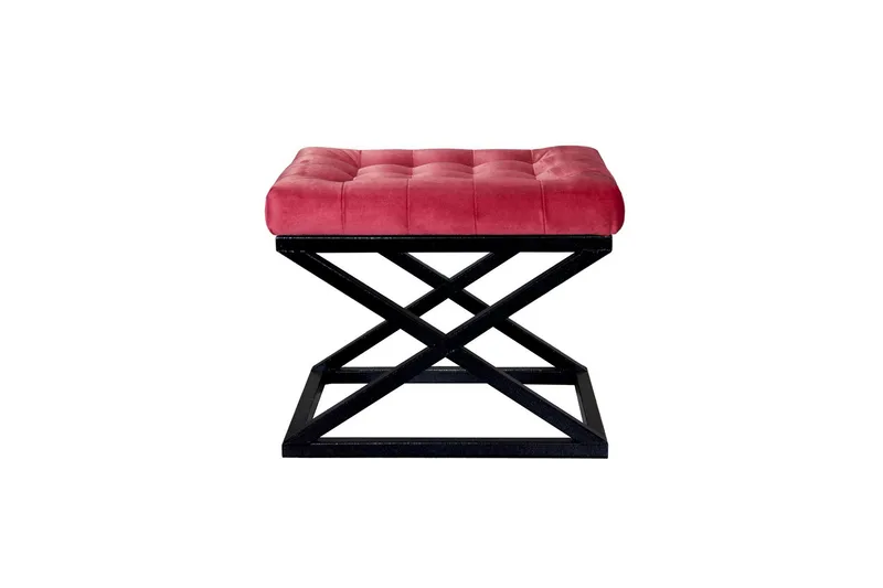 Gillie Sittepuff 40 cm, Svart/Rød