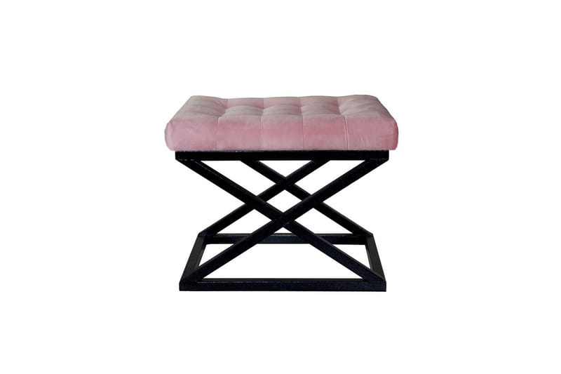 Gillie Sittepuff 40 cm - Svart/Rosa - Møbler - Stoler & lenestoler - Krakk - Puff