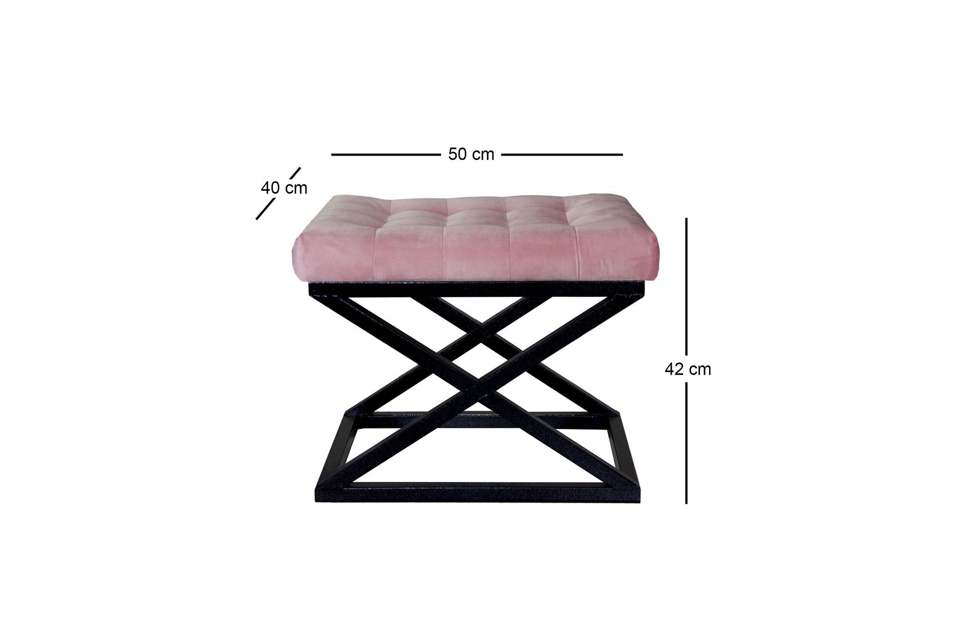 Gillie Sittepuff 40 cm - Svart/Rosa - Møbler - Stoler & lenestoler - Krakk - Puff