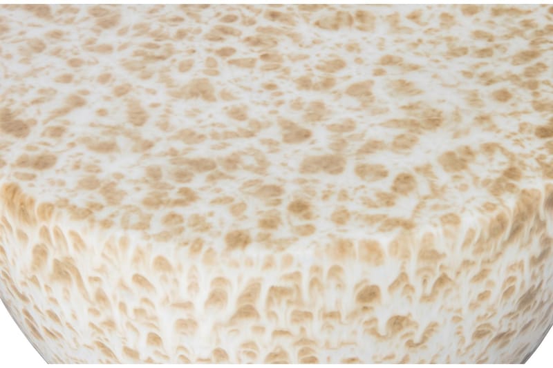 Glazed Krakk Rund - Kermaikk/Nougat - Møbler - Stoler & lenestoler - Krakk