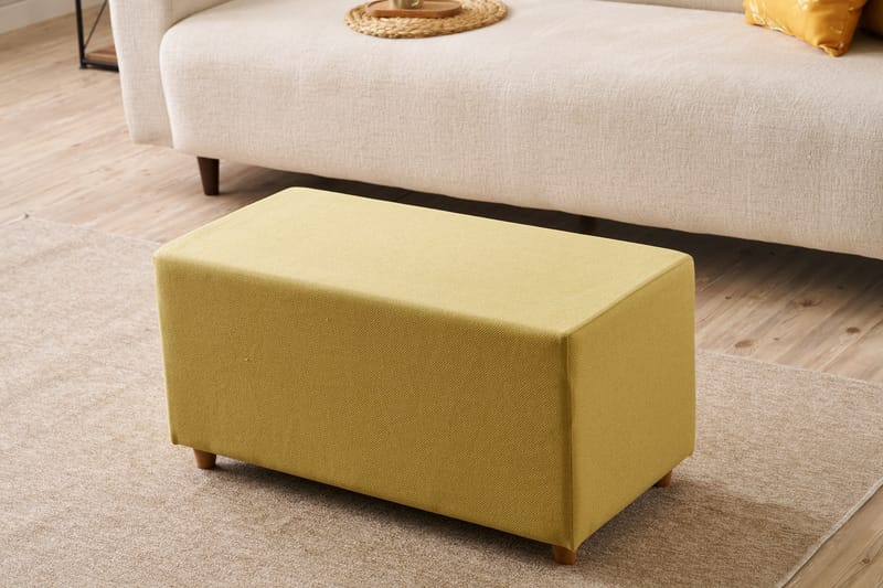 Glenda Sittepuff 40 cm - Gul - Møbler - Stoler & lenestoler - Krakk - Puff