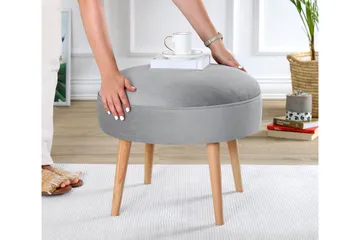 Graysen Sittepuff 52 cm - Grå - Møbler - Stoler & lenestoler - Krakk - Puff