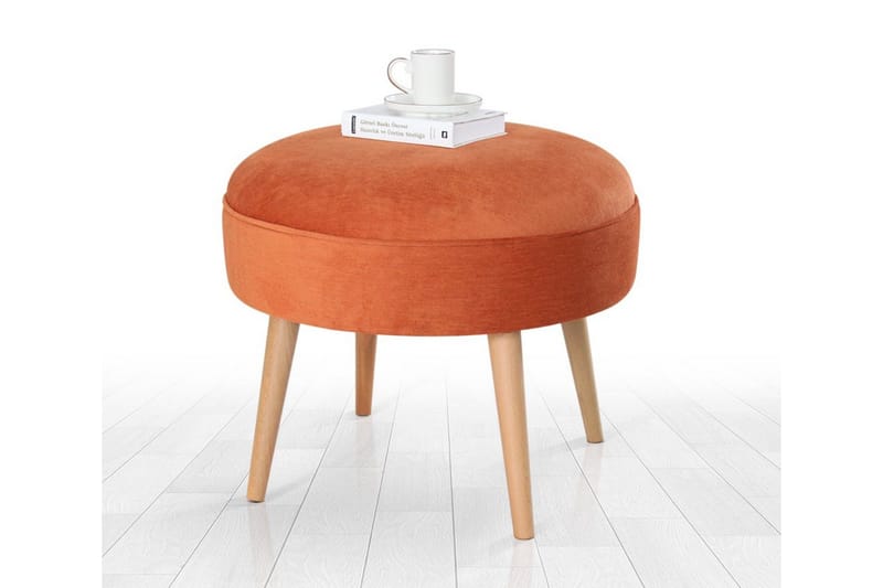 Graysen Sittepuff 52 cm - Oransje - Møbler - Stoler & lenestoler - Krakk - Puff