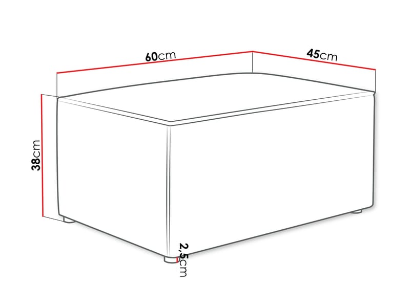 Hobson Fotskammel 60 cm - Blå - Møbler - Stoler & lenestoler - Krakk - Fotskammel