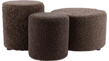 House Puff 40 cm Rund Teddy - Brun - Møbler - Stoler & lenestoler - Krakk - Puff