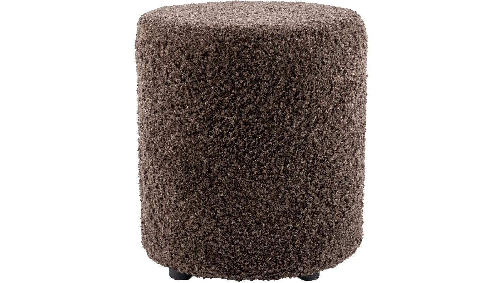 House Puff 40 cm Rund Teddy - Brun